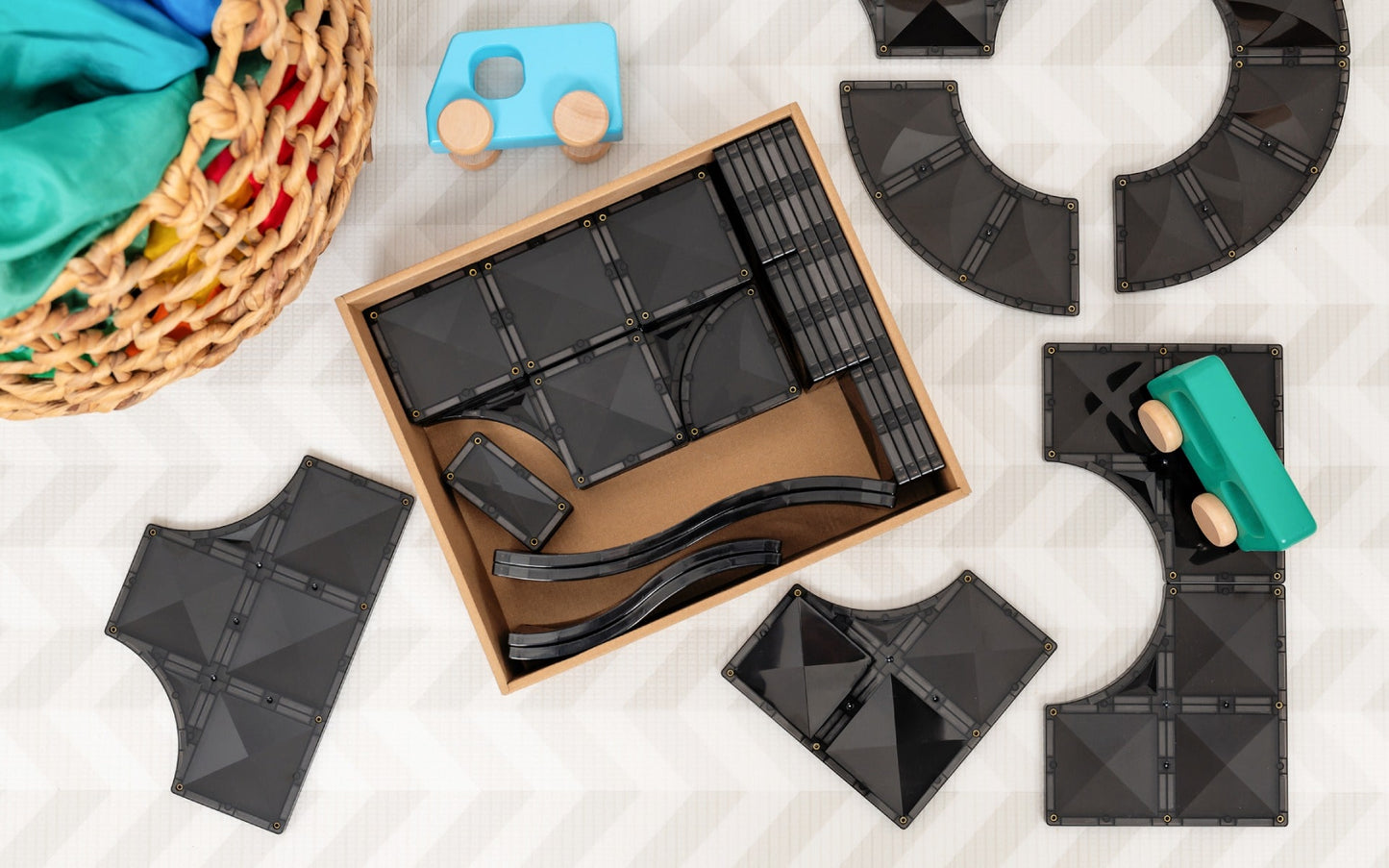 Magnētiskais konstruktors Ceļi, Creative Roads Pack, 48 gab, Connetix, CT-O-00048-CR