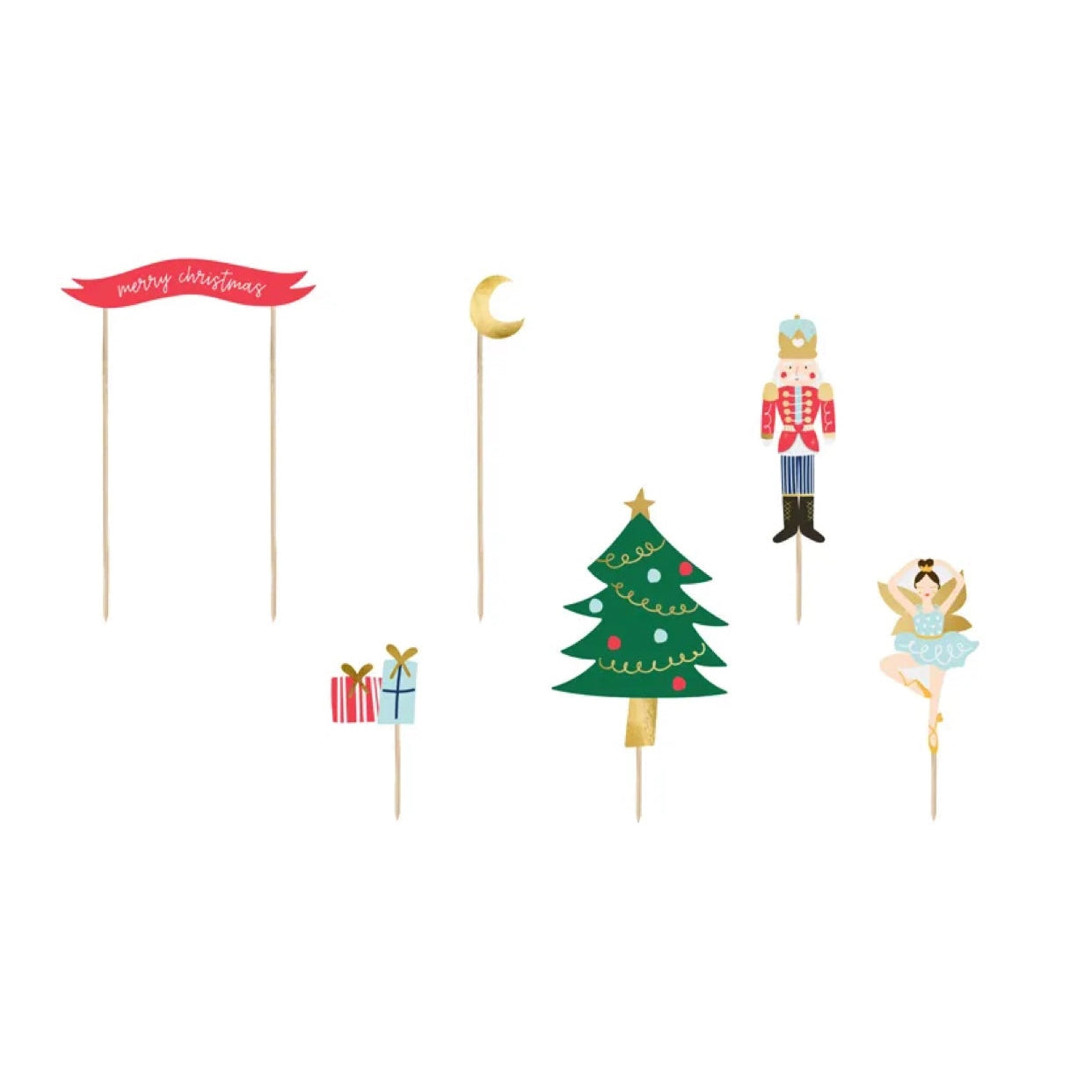 Ziemassvētku kūkas dekori, Cake Toppers Nutcracker, Party Deco,  KPT63
