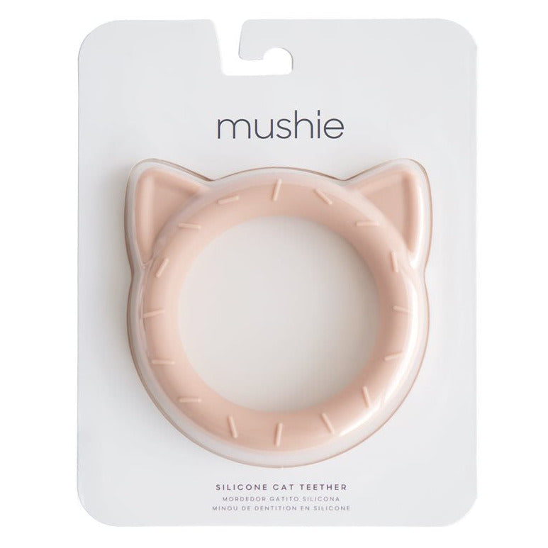 Silikona graužammanta Kaķis, rozā, Teether Cat, Mushie, 2560265