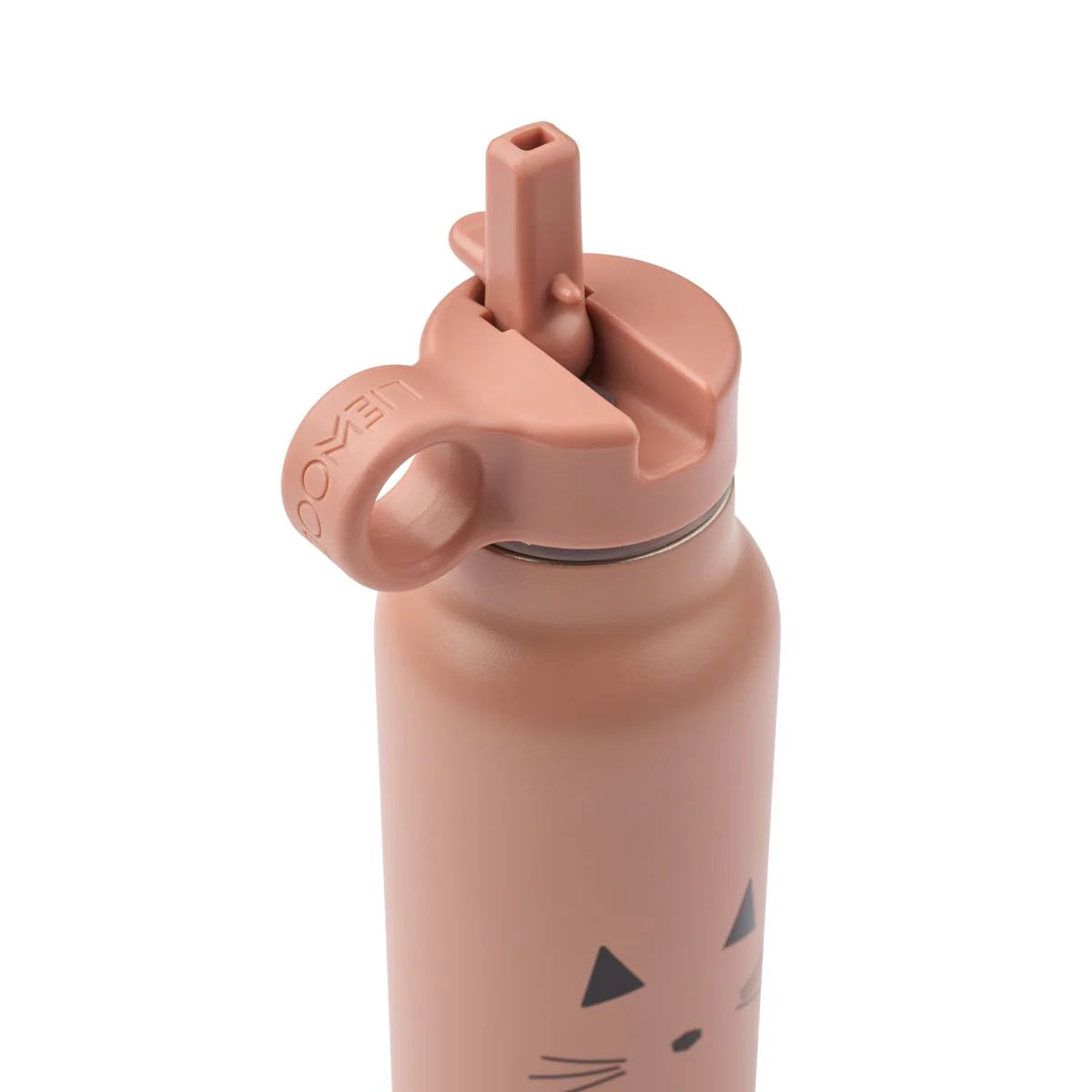 Bērnu ūdens pudele Falk Water Bottle, Cat Dark Rose, 350ml, Liewood, LW19617\2252