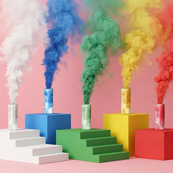 Dūmu svece, dzeltens, Color Smoke Bomb 11.5cm, Party Deco, RAC2-084