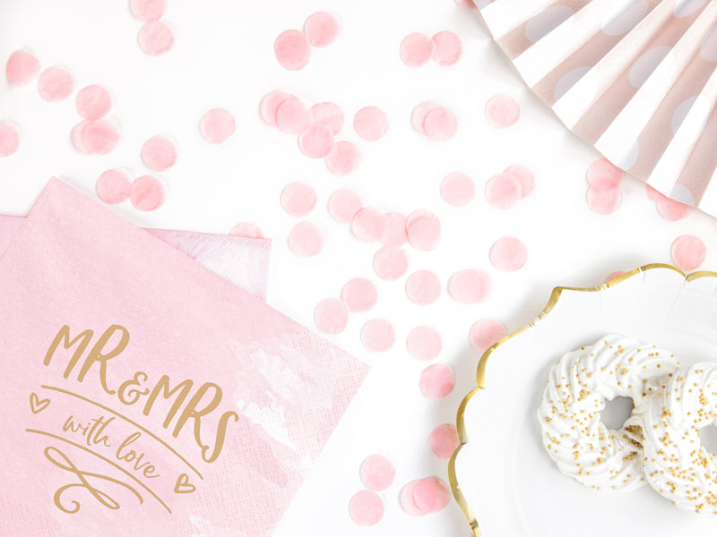 Konfetti apīši no papīra - Party Deco Confetti Circles, light pink 
