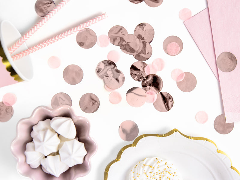 Konfetti apīši no papīra - Party Deco Confetti Circles, rose gold
