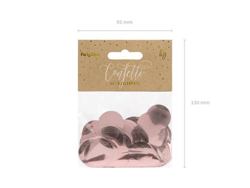 Konfetti apīši no papīra - Party Deco Confetti Circles, rose gold
