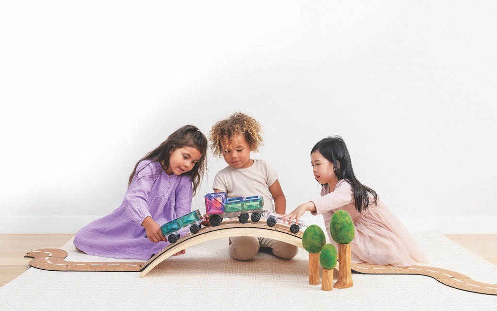 Magnētiskie klucīši flīzes, konstruktors - Pastel Transport Pack, 50 gab, Connetix Magnetic Tiles

