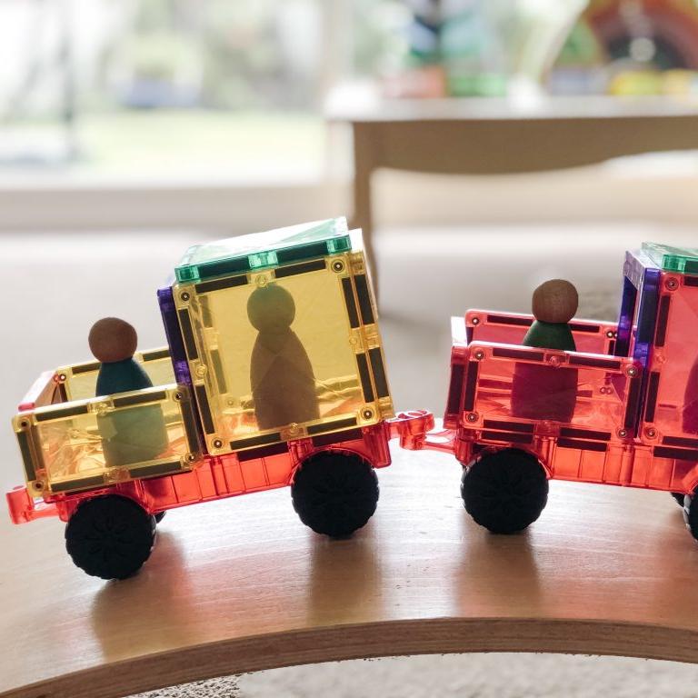 Magnētiskie klucīši, konstruktors - Rainbow Motion Pack, 24 gab, Connetix, CT-R-00024-MO