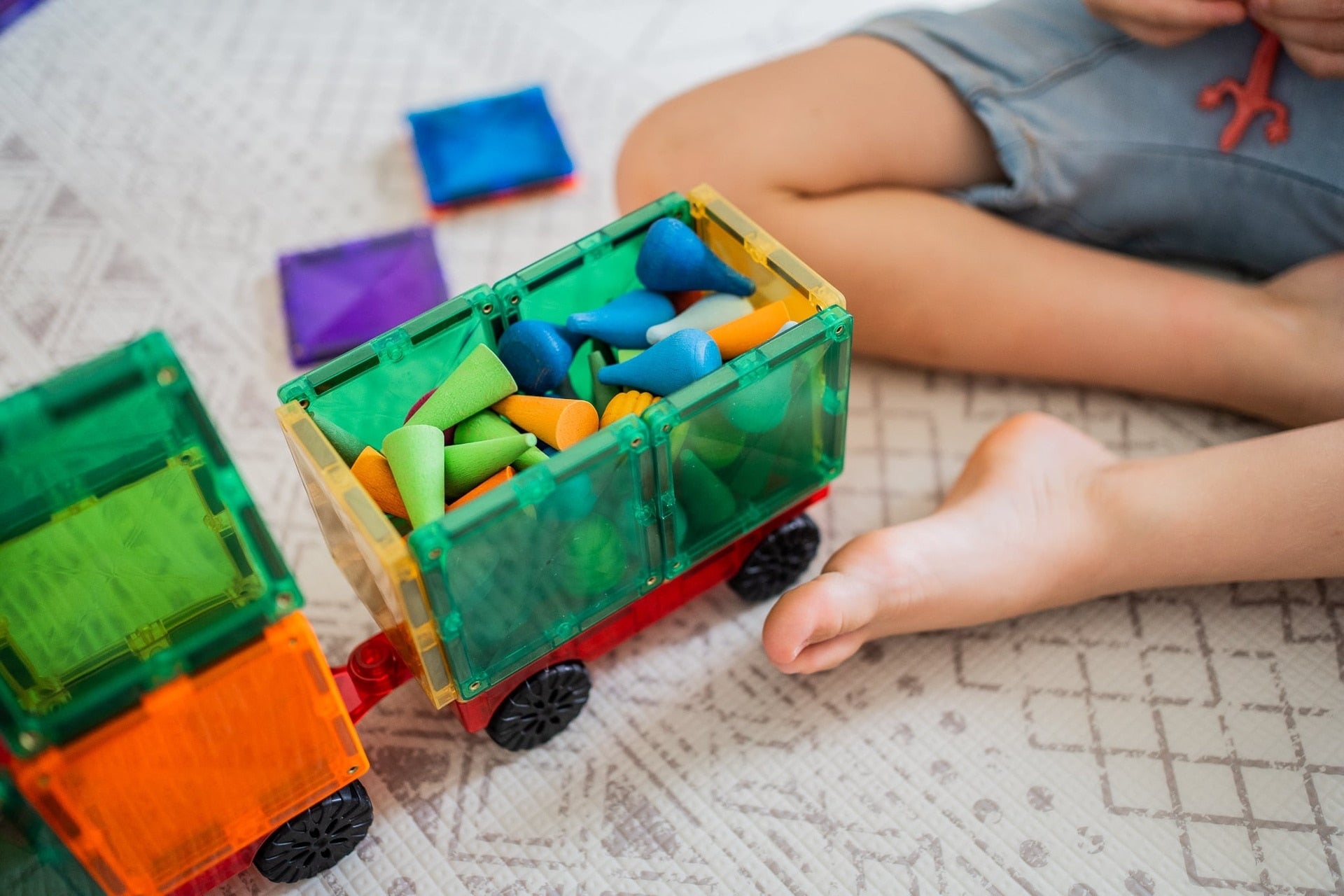 Magnētiskie klucīši, konstruktors - Rainbow Motion Pack magnētiskās flīzes, 24 gab, Connetix flīzītes, CT-R-00024-MO