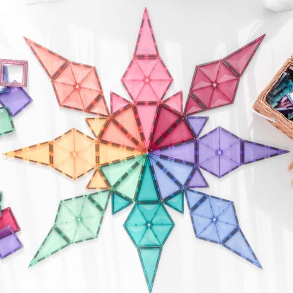 Magnētiskie klucīši, flīzes, konstruktors - Pastel Geometry Pack, 40 gab, Connetix, CT-P-00040-GE