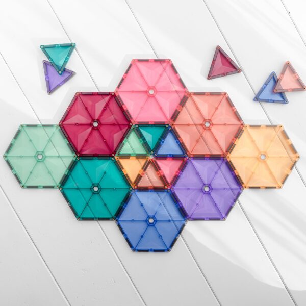 Magnētiskie klucīši, flīzes, konstruktors - Pastel Geometry Pack, 40 gab, Connetix, CT-P-00040-GE