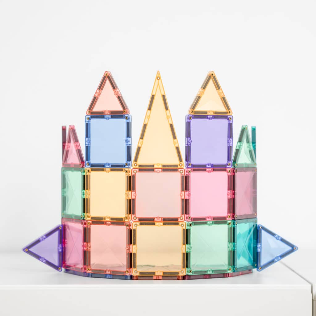 Magnētiskie klucīši, konstruktors - Mini Pack Pastel, 32 gab, Connetix Magnetic Tiles