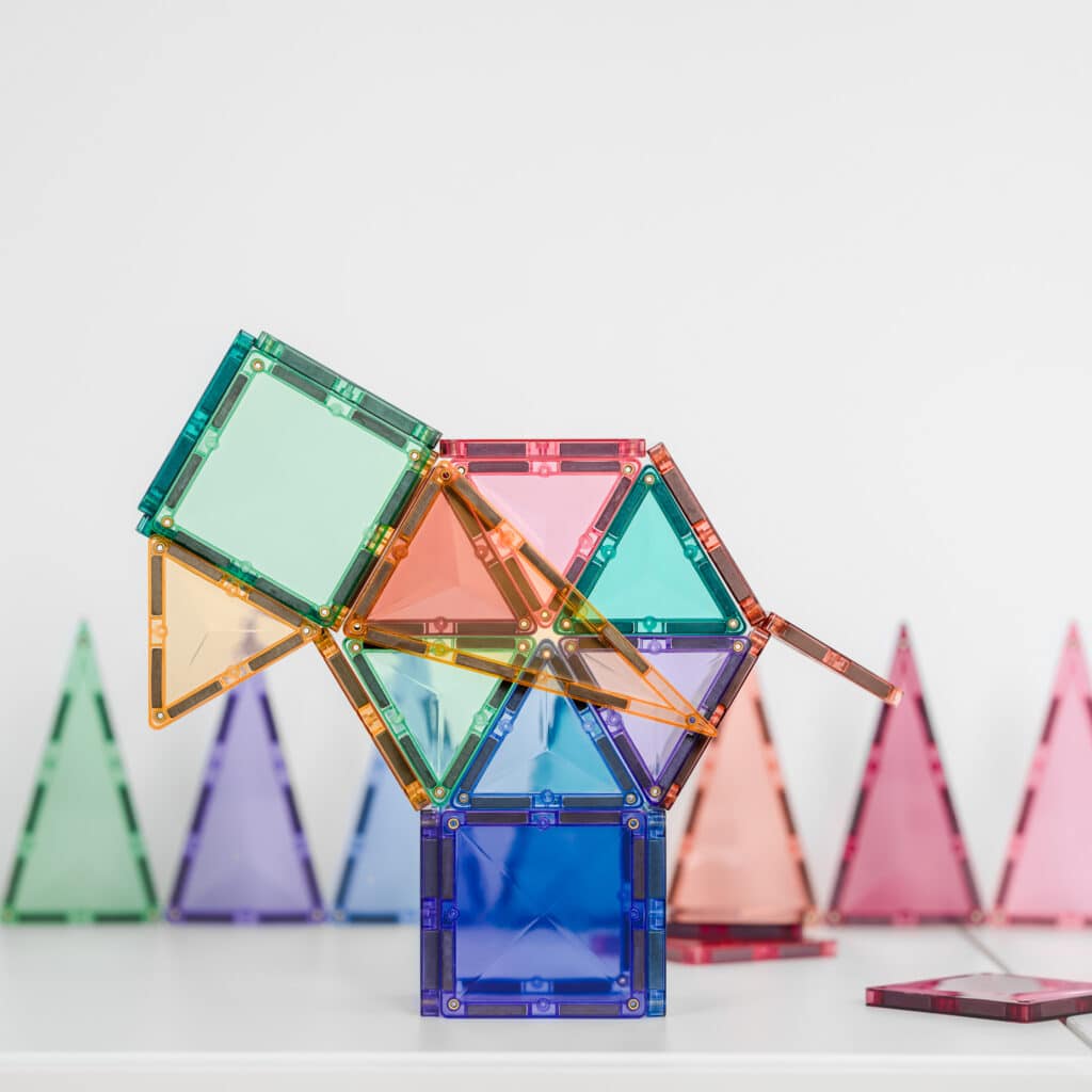 Magnētiskie klucīši, konstruktors - Mini Pack Pastel, 32 gab, Connetix Magnetic Tiles