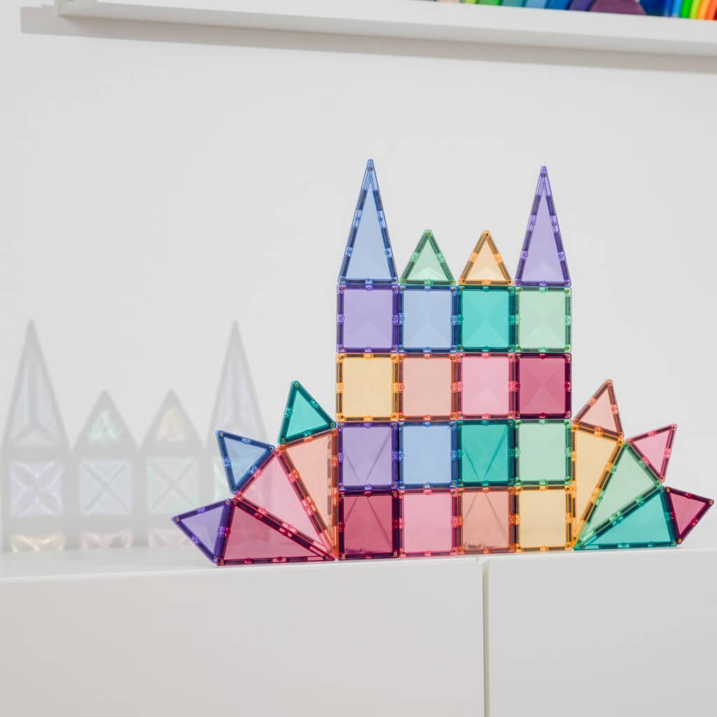 Magnētiskie klucīši, konstruktors - Mini Pack Pastel, 32 gab, Connetix Magnetic Tiles