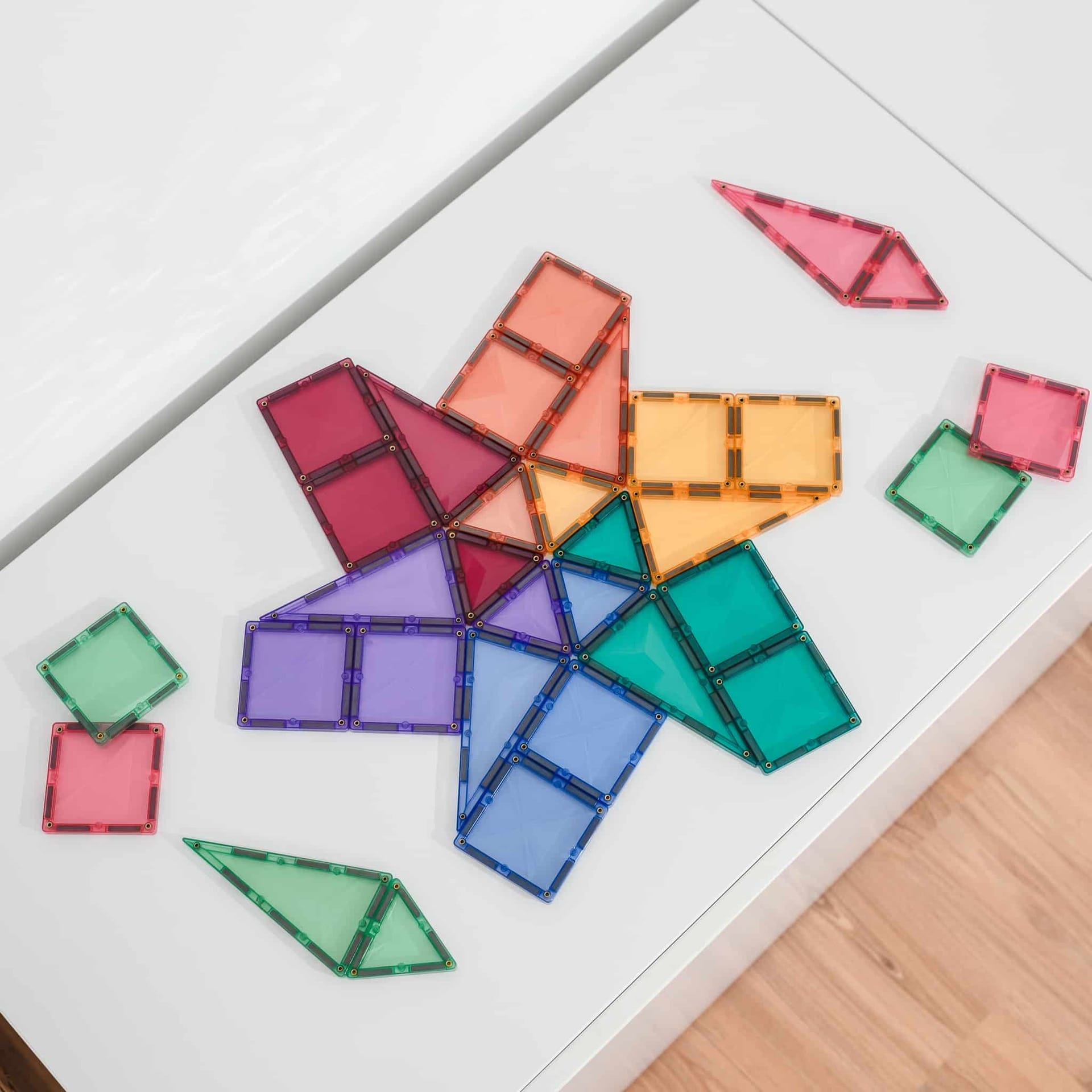 Magnētiskie klucīši, konstruktors - Mini Pack Pastel, 32 gab, Connetix Magnetic Tiles