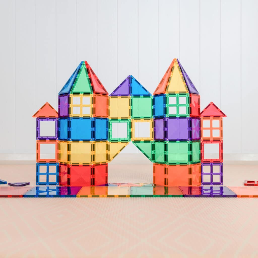 Magnētiskie klucīši, flīzītes, konstruktors - Rainbow Starter Pack flīzes, 60 gab, Connetix, CT-R-00060-ST