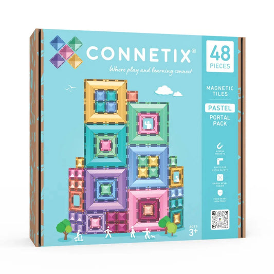 Magnētiskais konstruktors - Pastel Portal Pack, 48 gab, Connetix
