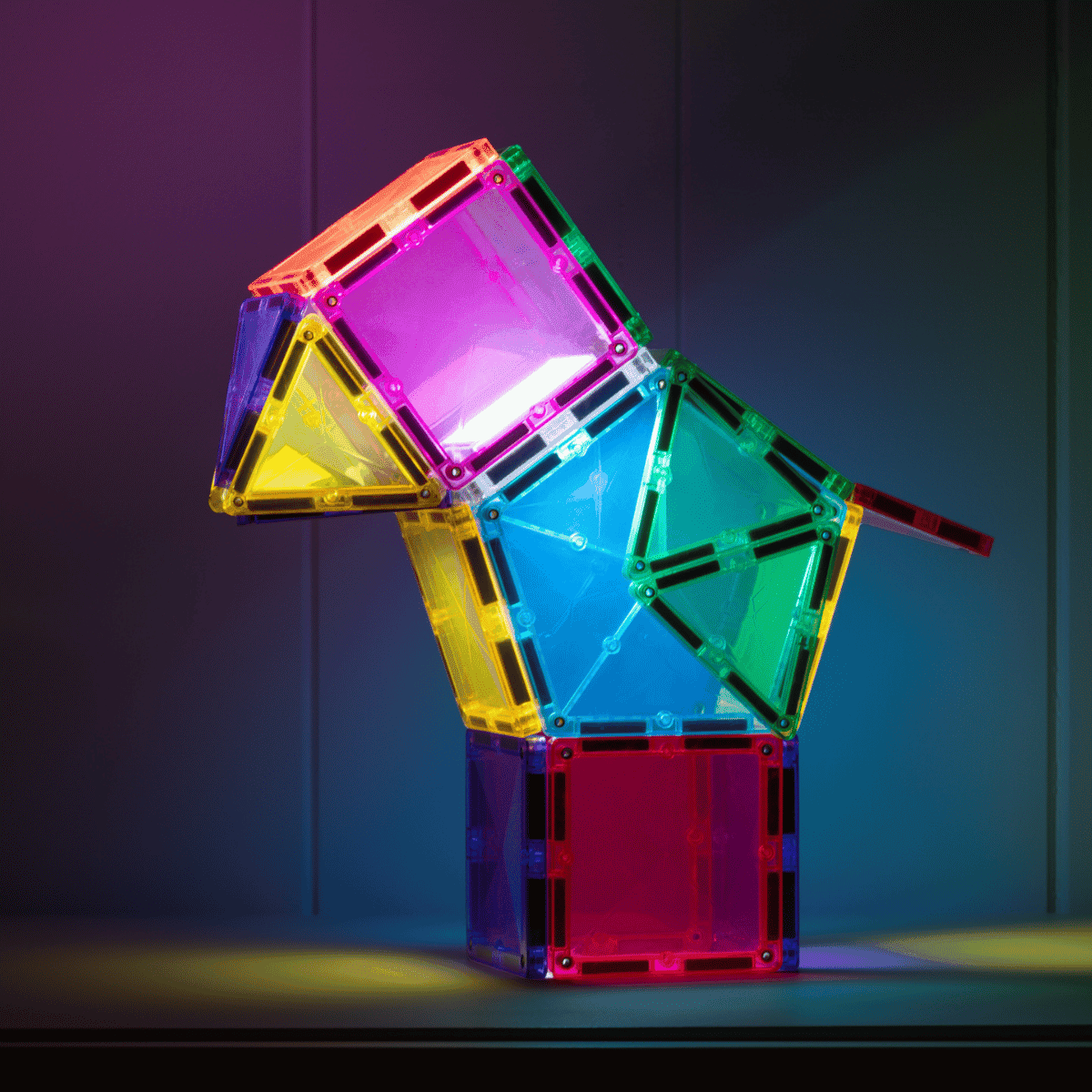 Magnetinis konstruktorius su šviesa - šviesų pakuotė, 28 vnt., Connetix