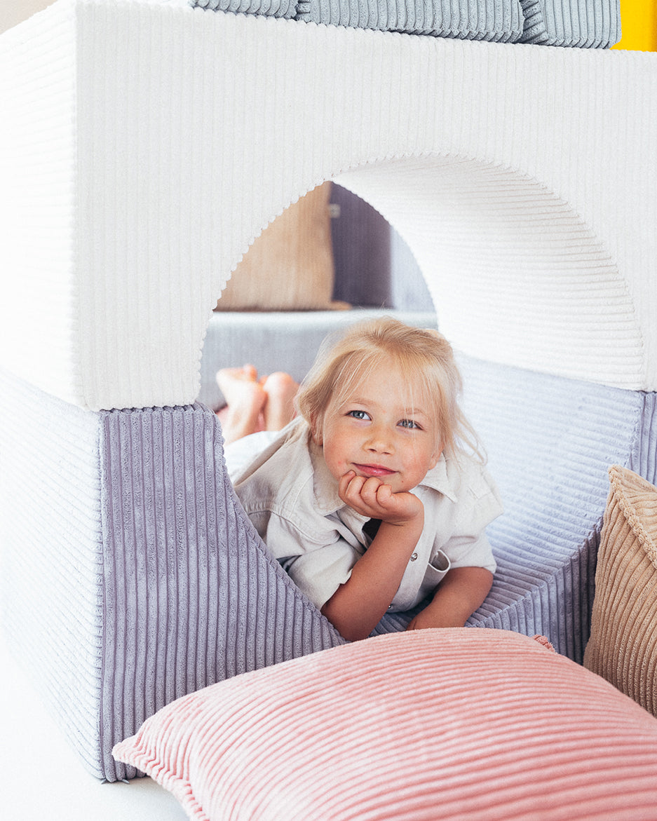 Spilvens Pink Mousse Block Cushion, Wigiwama