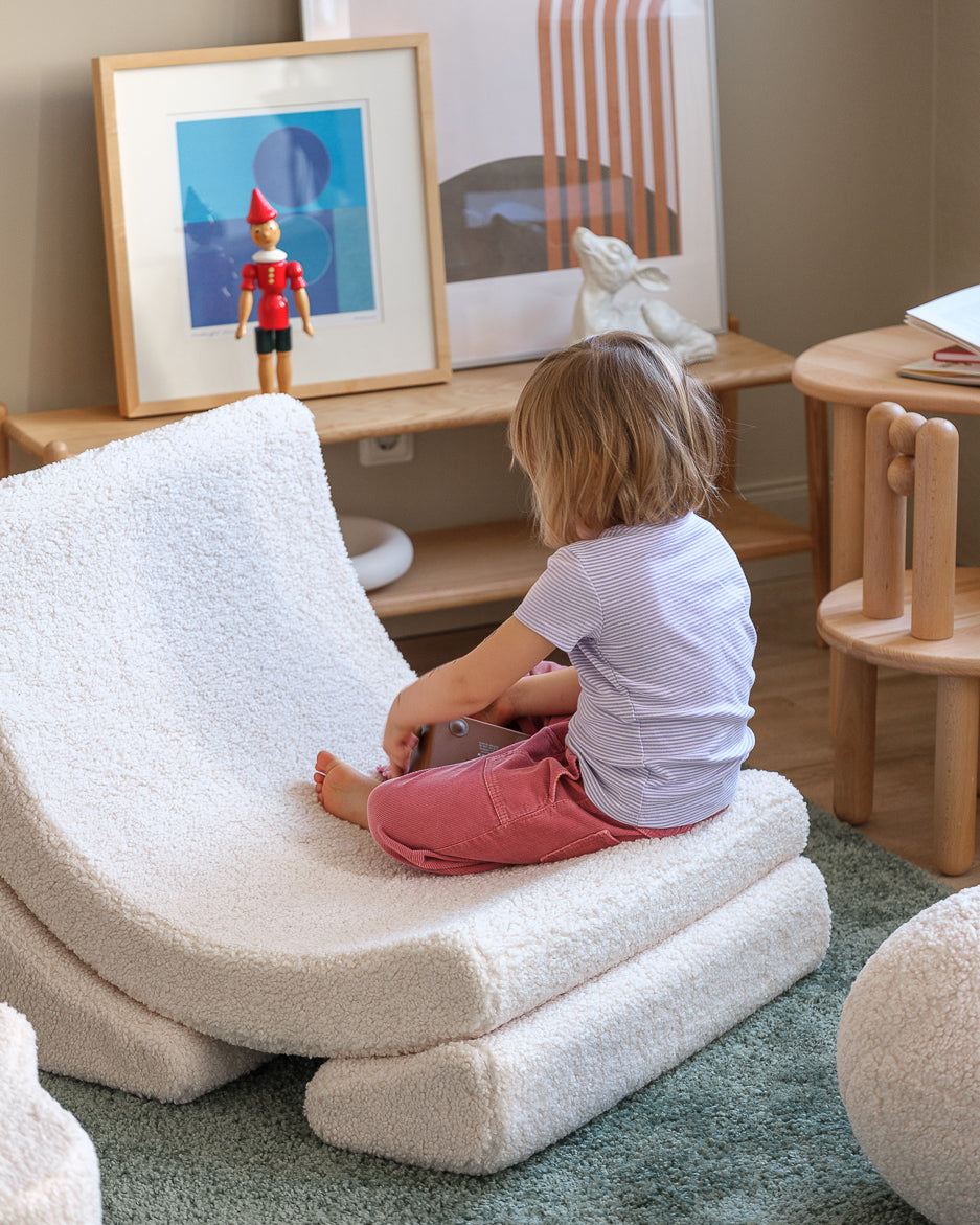 Poilsio kėdė „Cream White Moon Chair“, Wigiwama