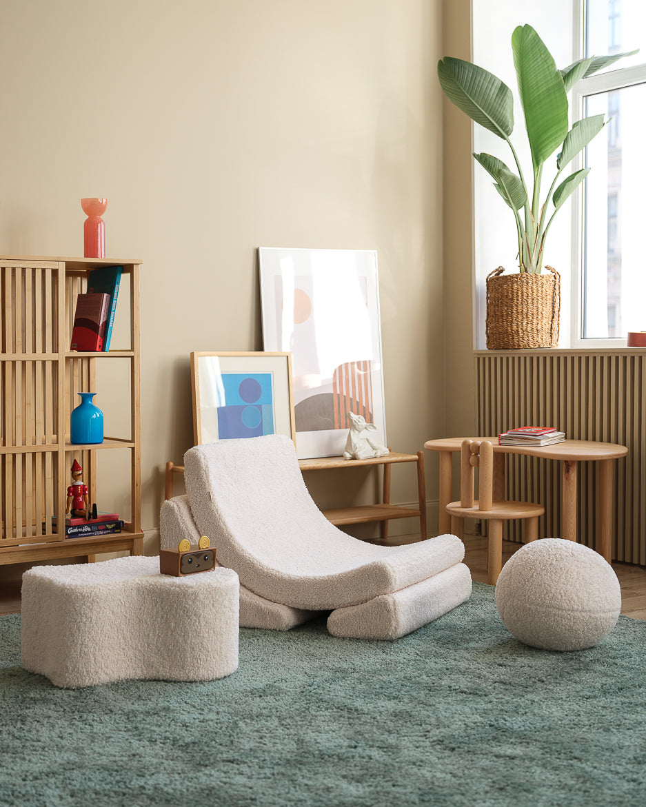 Poilsio kėdė „Cream White Moon Chair“, Wigiwama