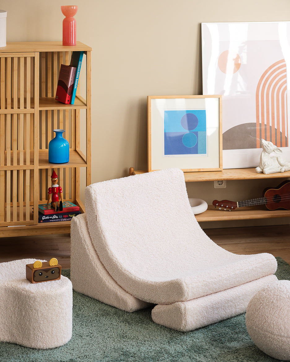 Poilsio kėdė „Cream White Moon Chair“, Wigiwama