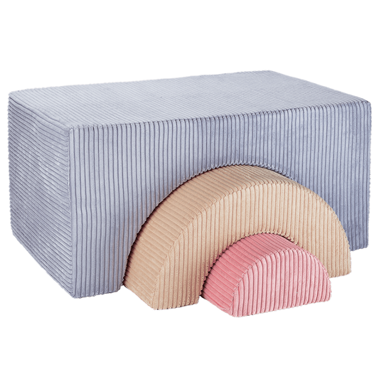 Mīkstie rotaļu kluči Blueberry Blue Rainbow Playset, Wigiwama