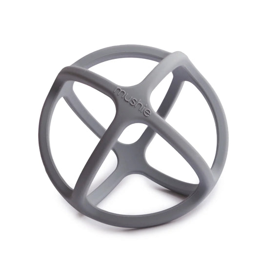 Silikona graužammanta Bumba, Ball Teether Dove Gray, pelēks, Mushie