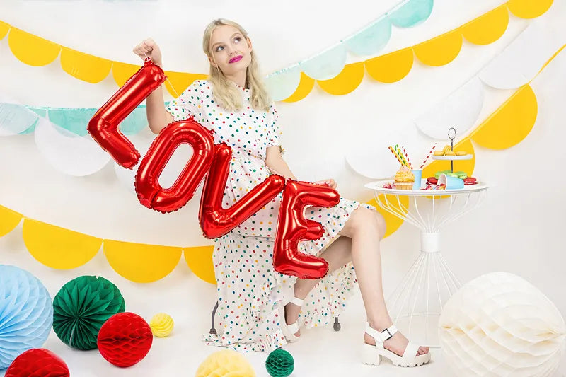 DIY Balonu virtene Love, sarkana, 140 x 35cm, FB17M-007