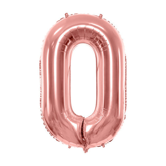 Liels balons cipars 0, rozā zelta, pildāms ar hēliju vai gaisu, 86cm
Artikuls: FB1M-0