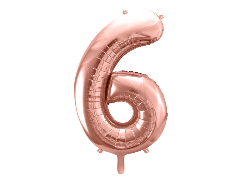 Liels balons cipars 6, rozā zelta, pildāms ar hēliju vai gaisu, 86cm
Artikuls: FB1M-6