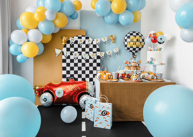 Folija balons Happy Birthday - pildāms ar gaisu vai hēliju, 45cm, Party Deco, FB220
