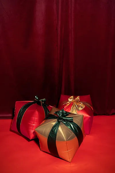 Dekoratīvie Ziemassvētku baloni Dāvanas, Foil Balloon Gift Boxes, 34 x 36 cm, Party Deco, FB313