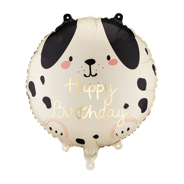 Apaļš folija balons Suns, Happy Birthday - pildāms ar gaisu vai hēliju, 35cm, FB348