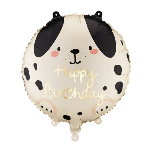 Apaļš folija balons Suns, Happy Birthday - pildāms ar gaisu vai hēliju, 35cm, FB348