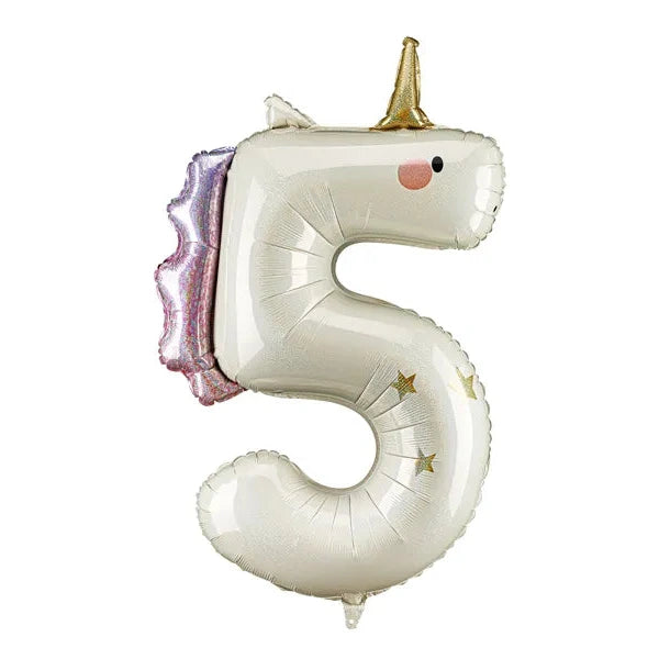 Liels balons cipars 5 Vienradzis, pildīts ar hēliju, 93cm, FB359