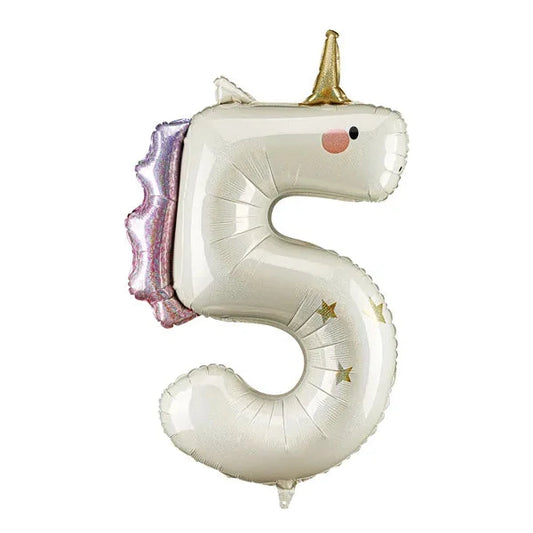 Liels balons cipars 5 Vienradzis, pildīts ar hēliju, 93cm, FB359