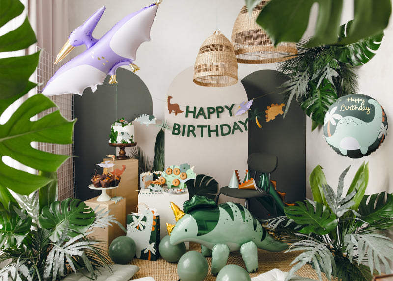 Apaļš folija balons Dinozaurs - pildāms ar gaisu vai hēliju, 35cm, FB360