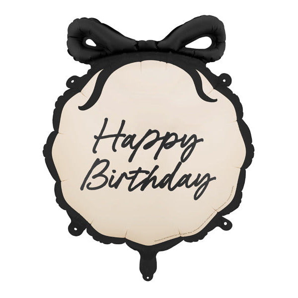 Folija balons ar banti Happy Birthday Balloon, 47.5x45 cm, Party Deco, FB392
