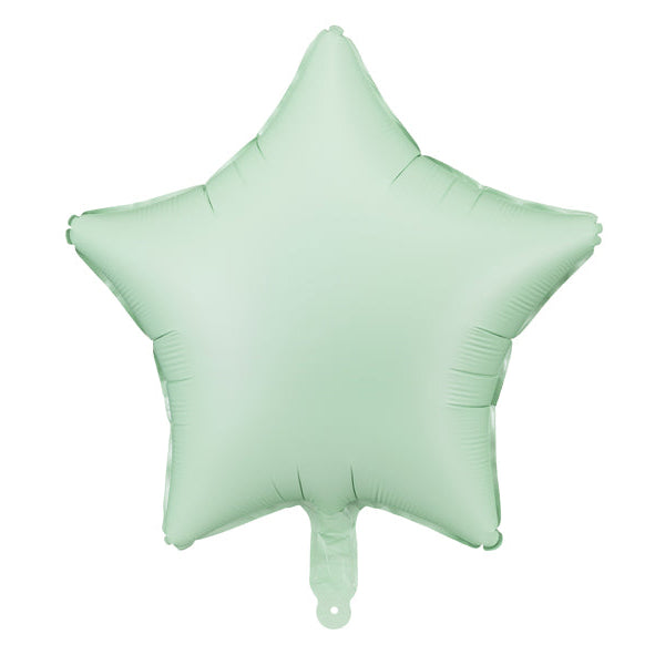 Zvaigzne - folija balons, zaļš - pildīts ar hēliju, 48cm
