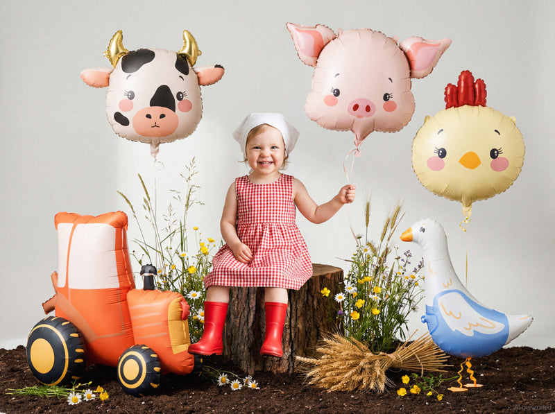 Foil balloon Tractor, free-standing, fillable with air, 72cm