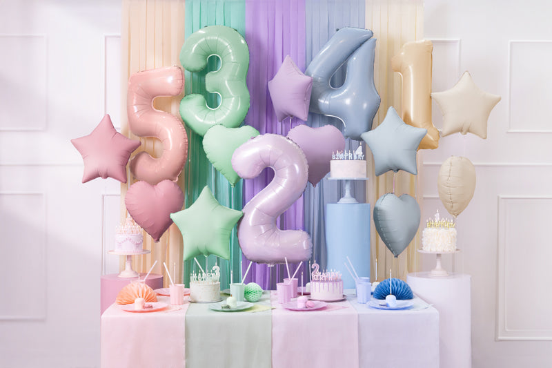 Sirds - folija balons, bēšs, 45cm, FB9T-013J