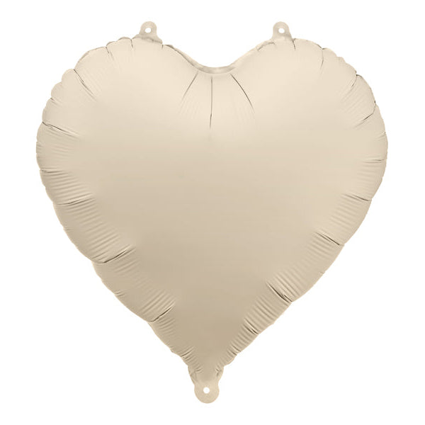 Sirds - folija balons, bēšs, 45cm, FB9T-013J