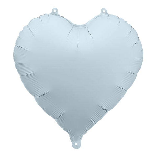Sirds - folija balons, gaiši zils - pildīts ar hēliju, 45cm