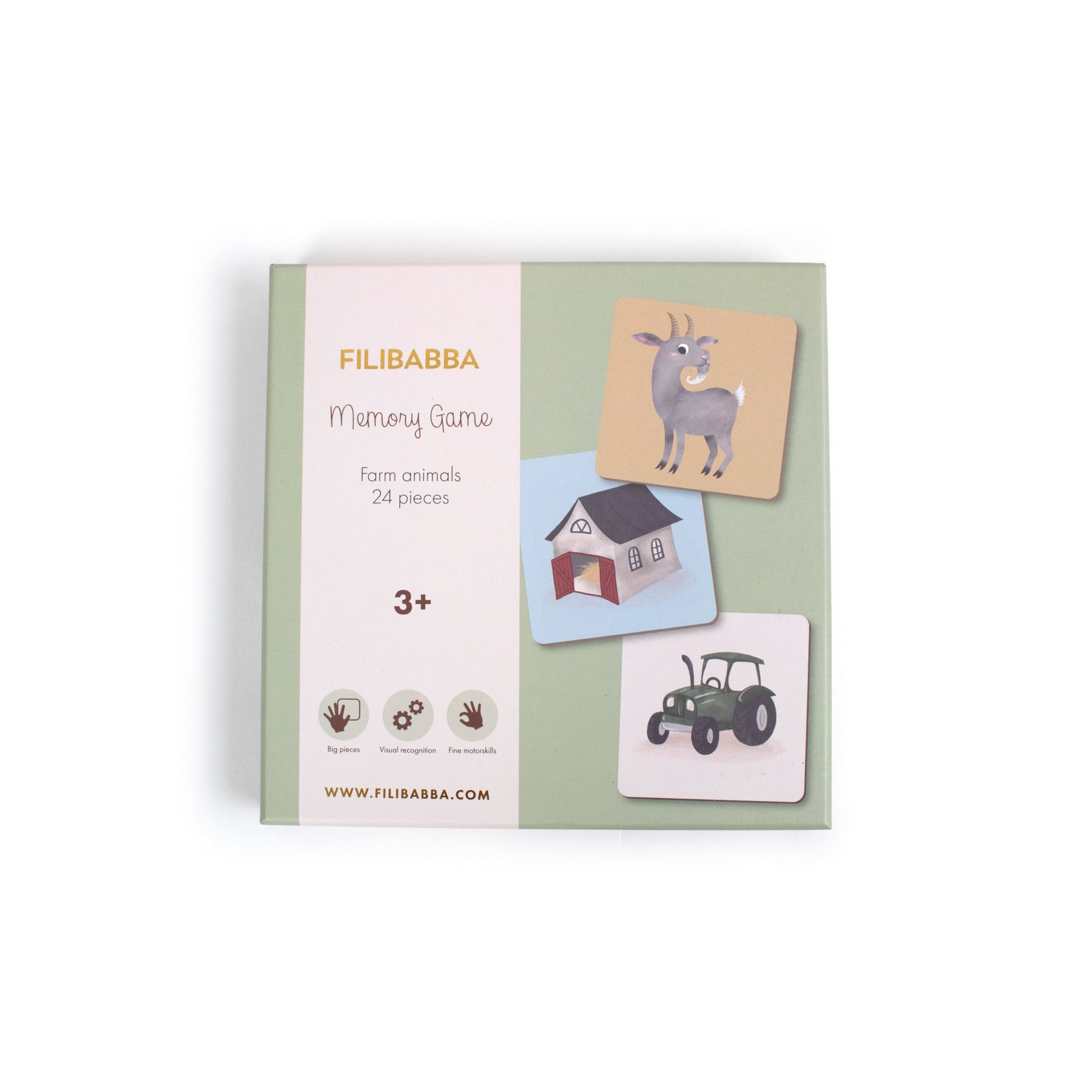 Atmiņas spēle, Memory Game Farm Animals, Filibabba, FI-02768