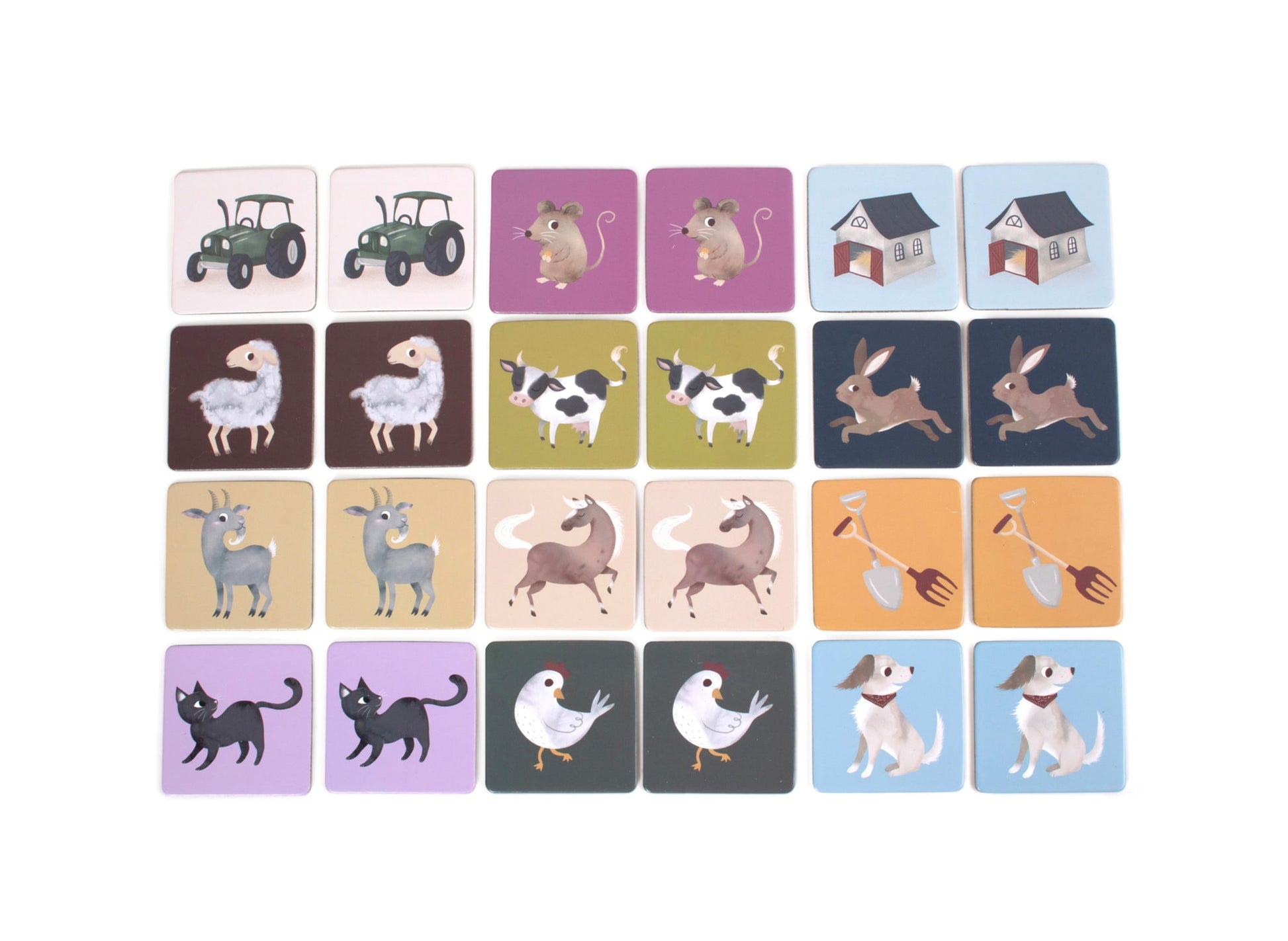 Atmiņas spēle, Memory Game Farm Animals, Filibabba, FI-02768