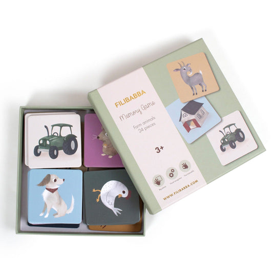Atmiņas spēle, Memory Game Farm Animals, Filibabba, FI-02768