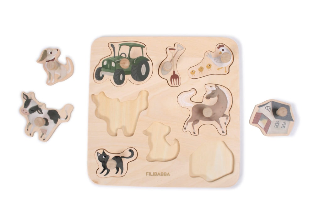 Koka puzle, Magic Farm wooden puzzle, Filibabba, FI-02778