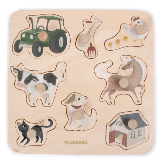Koka puzle, Magic Farm wooden puzzle, Filibabba, FI-02778