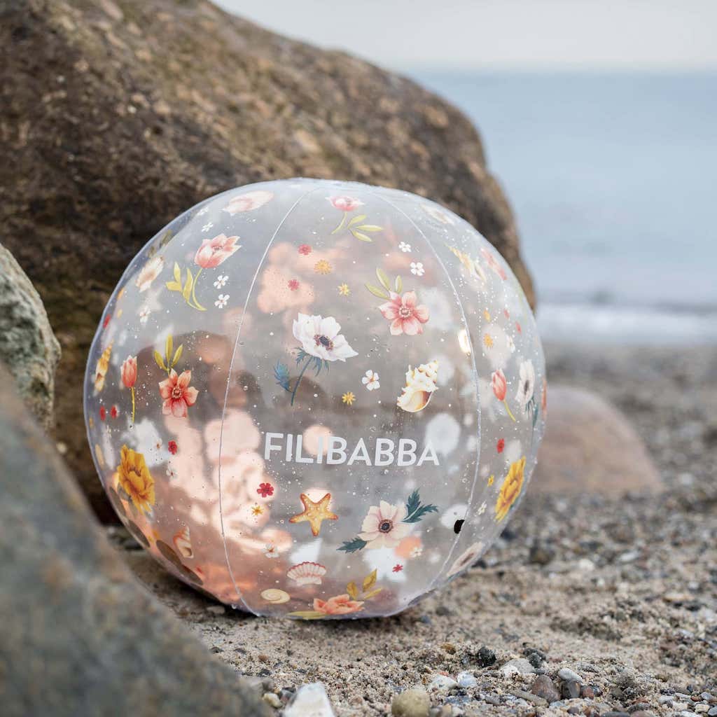Pludmales bumba Beach ball Alfie - Ocean Blossom Confetti, Filibabba