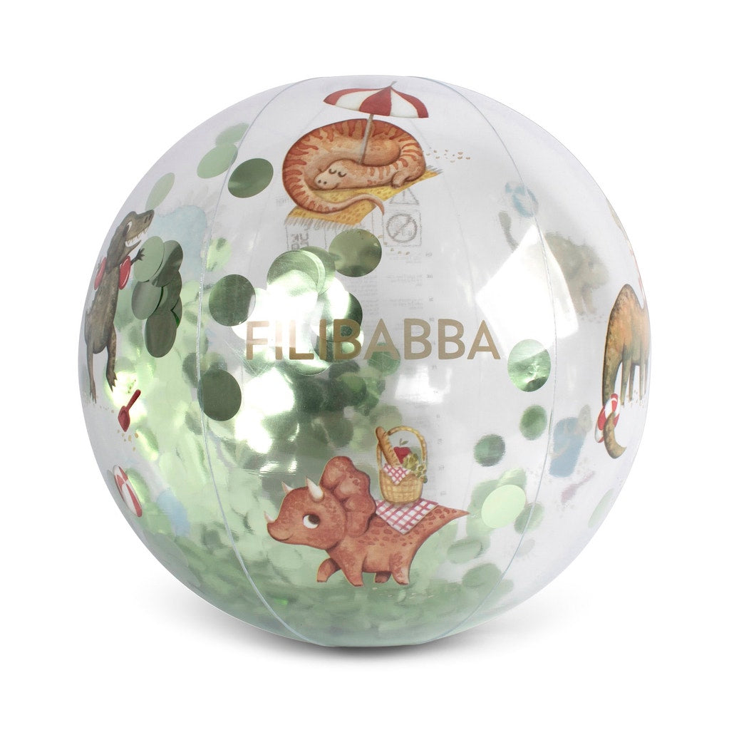 Pludmales bumba Dinozauri Beach ball Alfie - Dino Beach Confetti, Filibabba