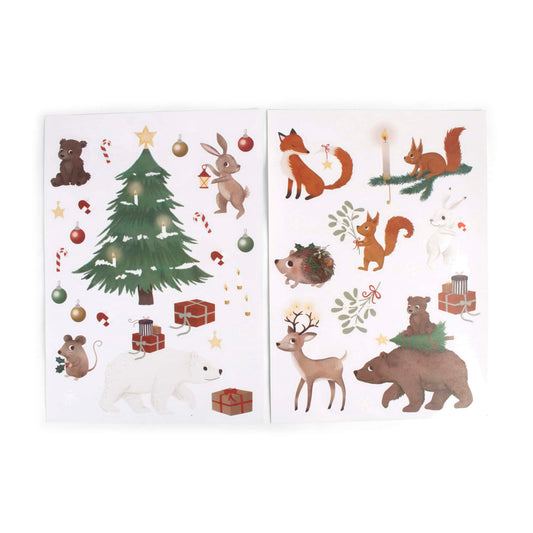 Ziemassvētku logu uzlīmes Wonderful Winter, Window stickers Forest Friends, Filibabba, FI-03796
